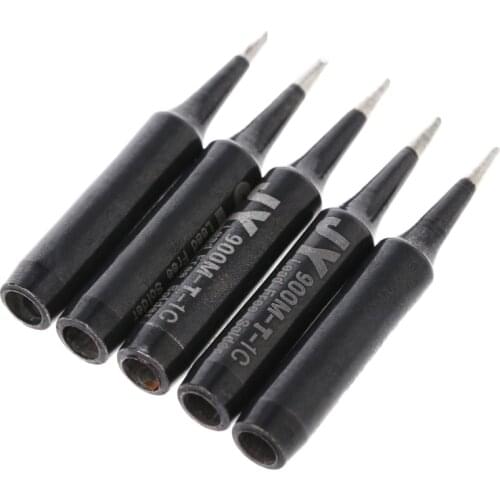 5 Pcs 900M-T-1C Copper Replacement Bevel Style Soldering Iron Solder Tip Lead-free For Hakko 936 Dropship