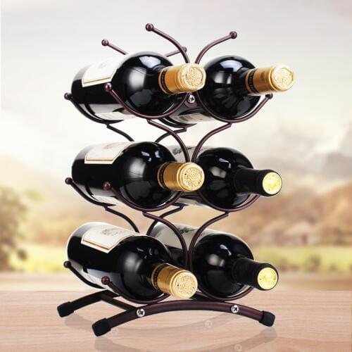 Creative Metal Wine Container Bottle Wine Holder Kitchen Bar Metal Wine Craft Christmas Gift Handcraft Display Stand Bracket1pcs
