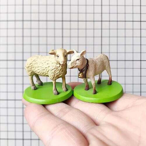 Mini pvc figure model toy sheep goat 2pcs/set