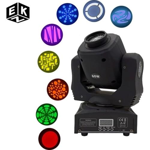 60W Mini Led Dmx Gobo Moving Head Spot Light For Club Dj Stage Lighting Party Disco Wedding Event