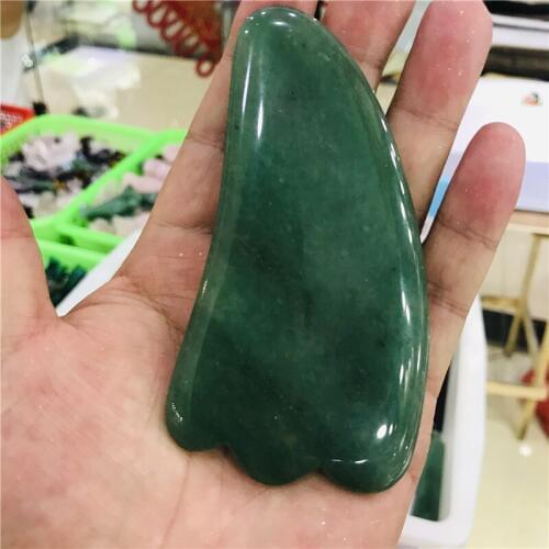 Natural GreenAventurine Crystal Scrapping Plate Crystal Healing Heath healing