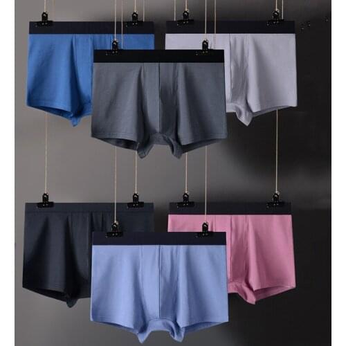 6 Pcs/Lot Mens Underwear Good Cotton Good Quality And Comfortable Boxer Briefs Support Wholesale And Customized