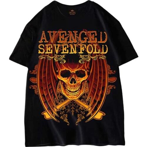 New Avenged Sevenfolds T Shirt High Quality Cotton Punk T-Shirt Men Black Tshirt Heavy Metal Tops Print T Shirts Woman Tshirts