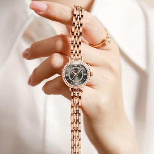 OLEVS Luxury High Quality Watches Women Quartz Wristwatch Waterproof Ladies Watch Small Dial Rose gold Gift Relojes Mujers