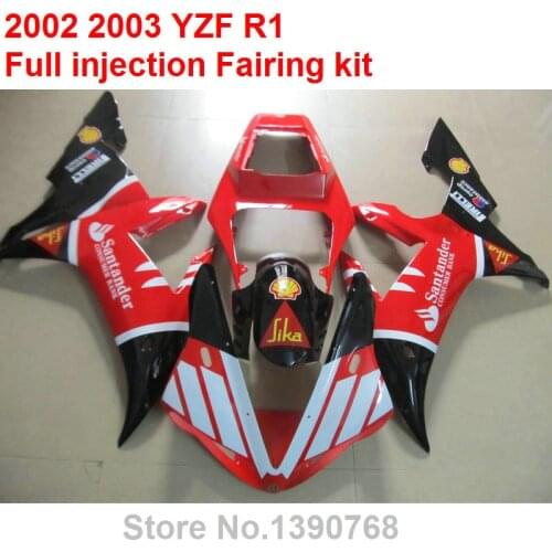 Fit for YAMAHA fairings R1 2002 2003 red black bodywork parts fairing kit YZF R1 02 03 HZ16