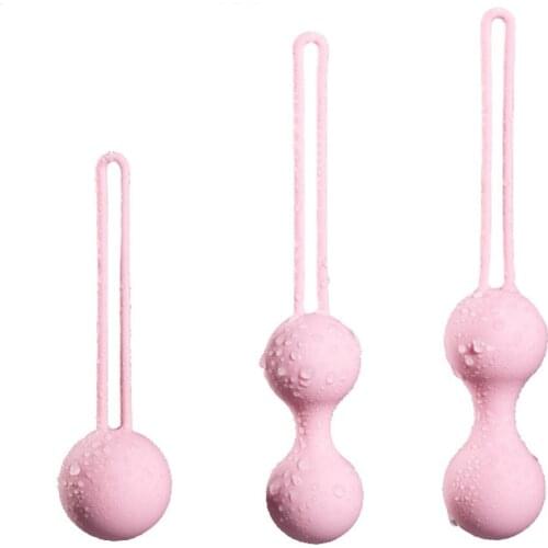 Safe Silicone Kegel Ball Smart Ben Wa Ball Geisha Balls Silicone Vaginal Chinese Balls For Woman Sex Toys Pussy Tighten Machine