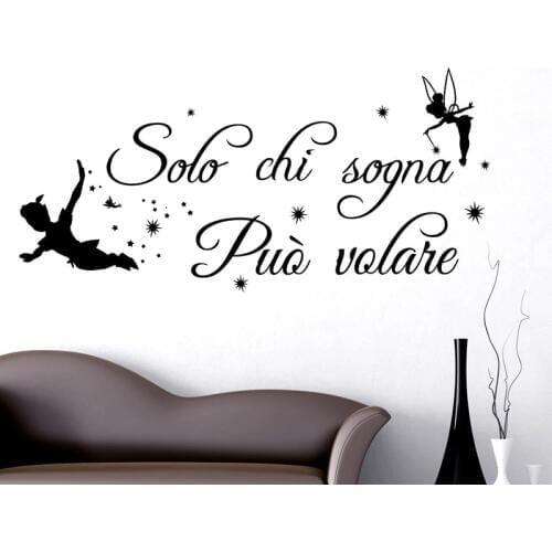 Fairy Words Lettering Pattern Wall Stickers for Nursery Kids Room Girls Sweet Home Murals Vinyl Wall Decals Bedroom Quotes YY245