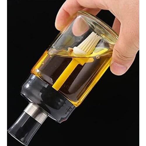 Spice Jars Glass Empty 8 oz Spoon Portable Honey Stick Brush 3 Types Moisture-Proof Salt Shakers Kitchen Storage Durable