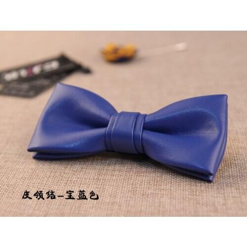 Wedding Groom Mens PU Leather Mens Bow Tie Multicolor Korean New Product Full Leather