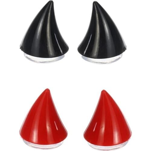 Motorcycle Helmet Corner Horn Decoration Accessories Resilient Suction Cup Soft Horn Decoration Headwear