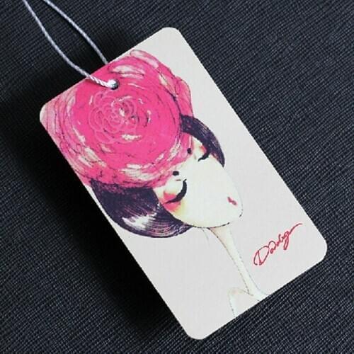 ZeQi 500pcs free shipping swing tag custom hang tags Paper labels tag 300gsm paper tag brand