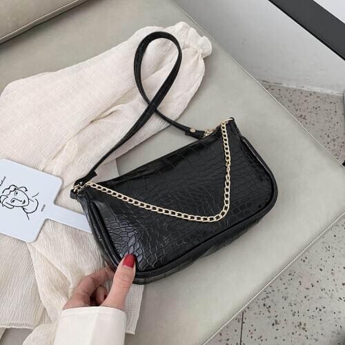 Crocodile PU Leather Women Handbags Solid Retro Female Shoulder Bags Fashion Casual Ladies Totes Bags femmes sacs à bandoulière