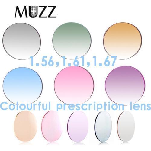 1.56/1.61/(-0.50~-8.00) Tinted Dyeing Prescription CR-39 Resin Optical Sunglasses Lens Myopia Hyperopia Glasses Gradient Colored