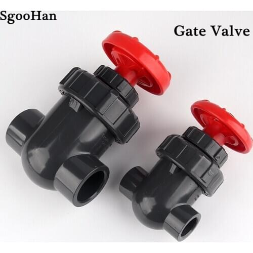 1pc PVC Pipe Gate Valve Precision Flow Control Sluice Switch Home Garden DIY Irrigation Aquarium Fish Tank Joint I.D 20~63mm