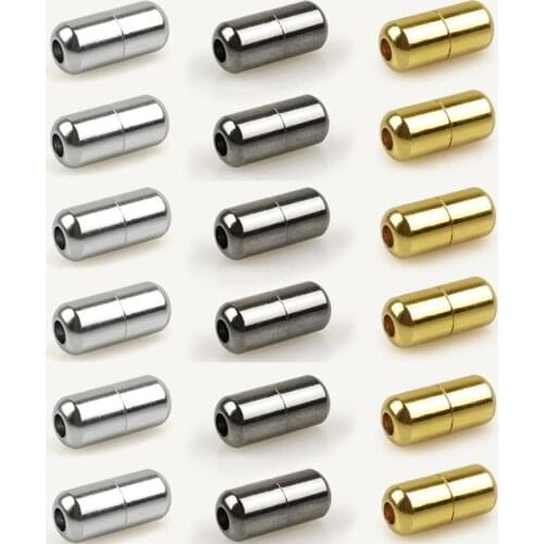 10Pcs Elastic Laces Clasps Metal Capsule Lock Buckles Tip Ends No Tie Shoelaces Tieless Elastic Lazy Shoelace Accessries