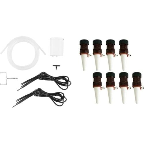 12PCS Ceramic Self Watering Spikes Automatic Plants Drip & 1set Intelligent Drip Automatic Watering Device Retail