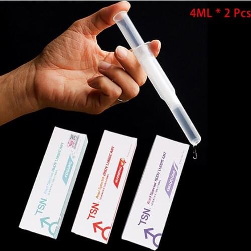 2 Pcs 4Ml Sex Lubricants Water-Based Anal Vaginal Massage Oil Body Gel Adults