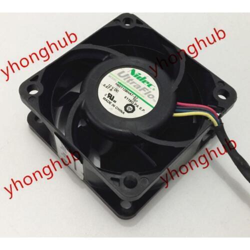 Nidec H60T12BHA7-57 T07 DC 12V 0.57A 60x60x25mm 4-wire Server Cooling Fan