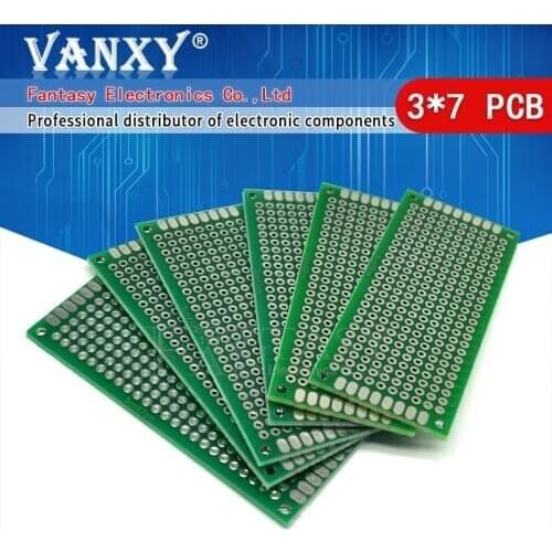 5pcs 3x7cm 3*7 Double Side Prototype PCB diy Universal Printed Circuit Board