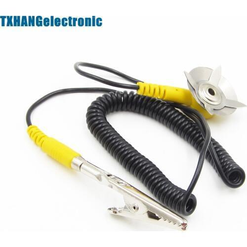 5PCS Anti-Static Coil Cable Anti Static ESD Mats Grounding Point Cord