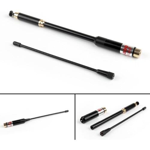 Artudatech 1Pcs AL-800 Aerial High Gain Dual Band Extendable AL800 Antenna SMA-Male For Icom For YAESU Radio