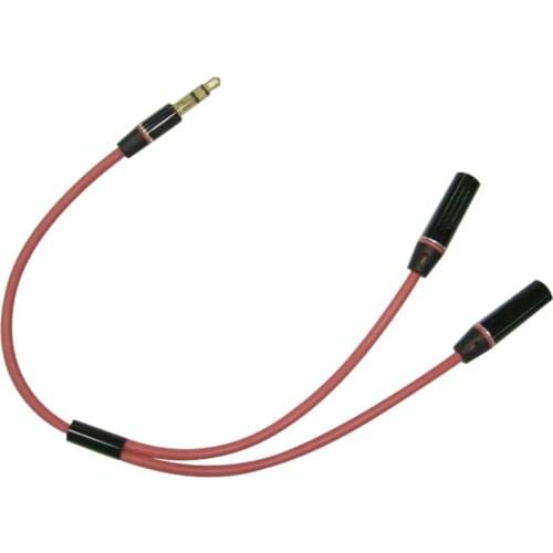 Audio Splitter Cable 3.5mm Jack Stereo Headphone Audio Male to 2 Female Y Splitter Adapter for Laptop MP3 Earphone Phone 2000pcs