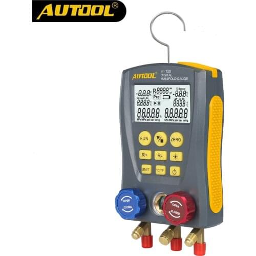 AUTOOL Car Air Conditioning Refrigerant Meter LM120 Air Conditioning Liquid Adding Car Air Conditioning Digital Fluoride Meter