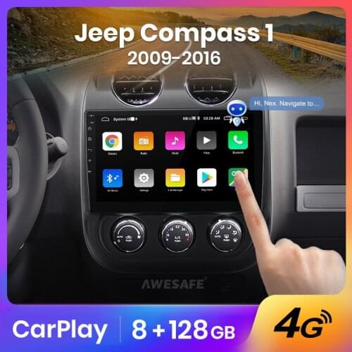 AWESAFE PX9 for Jeep Compass 1 2009-2016 Car Radio Multimedia video player GPS No 2din 2 din Android 10.0 2GB+32GB