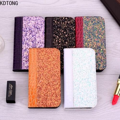 Shiny Phone Case for Nokia 6.1 Plus 8.1 7.1 6 6.1 5.1 4.1 3.1 8 7 5 Bling Leather Flip Lanyard Card Cover Crocodile Pattern Capa