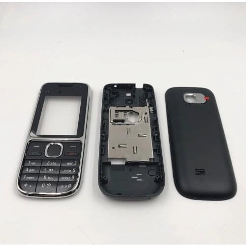 Original New Full Housing Case Cover For Nokia C2-01 Battery Cover Housing case With English Keyboard+Logo