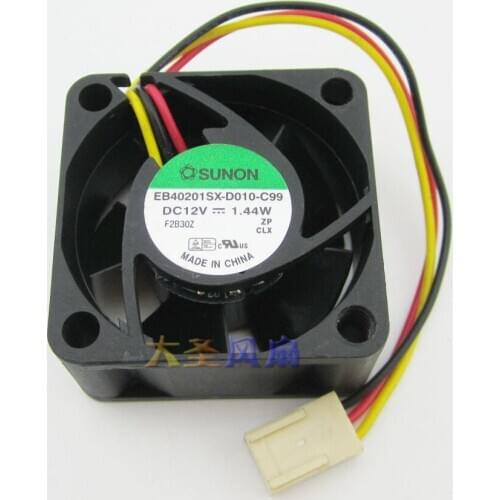 DC12V 1.44W For SUNON EB40201SX-D010-C99 4CM 4020 Cisco Cooling Fan 40x40x20mm 3Pin Free Shipping