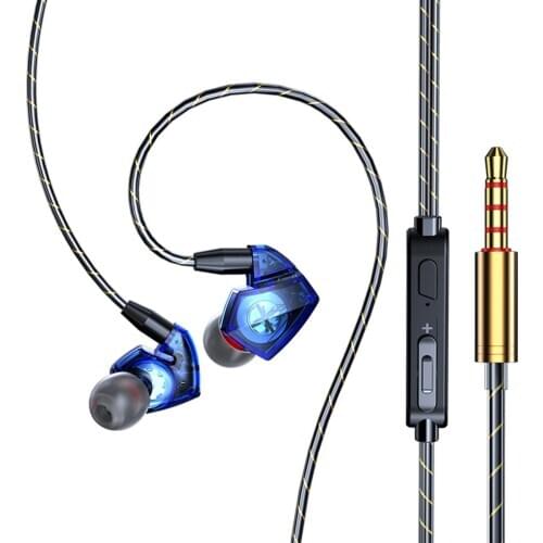 3.5mm Dynamic In-ear Wired HiFi Heavy Bass Sport Earphone with Mic for Phones