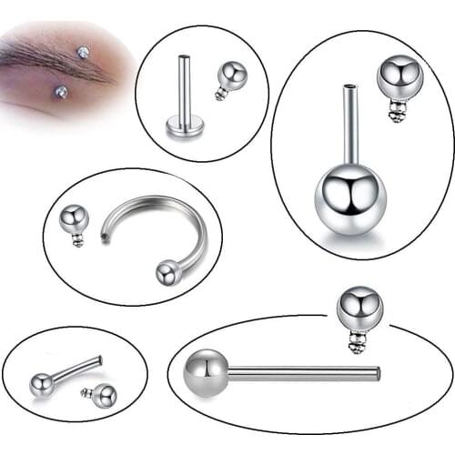 G23 Titanium internal thread Banana labert circular Barbell Tongue Rings pretty body fashion piercing jewelry
