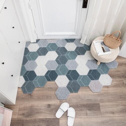 Anti-Slip Door Mat Silk Loop Door Mat Foot Pad Carpet Mat DIY Can Be CutShape Rug Nordic Minimalist Door Mat Carpet