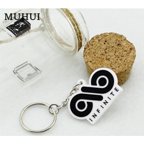 Kpop TWICE EXO GD CNBLUE INFINITE KeyChain Fashion Silicone Women Bag Key Chain Jewelry Chaveiro Llaveros B086