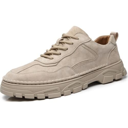 Genuine Leather Man Shoes Soft Mens Casual Shoes Luxury Handmade Men Sneakers Shoes Outdoor Leather Shoes for Men Flats