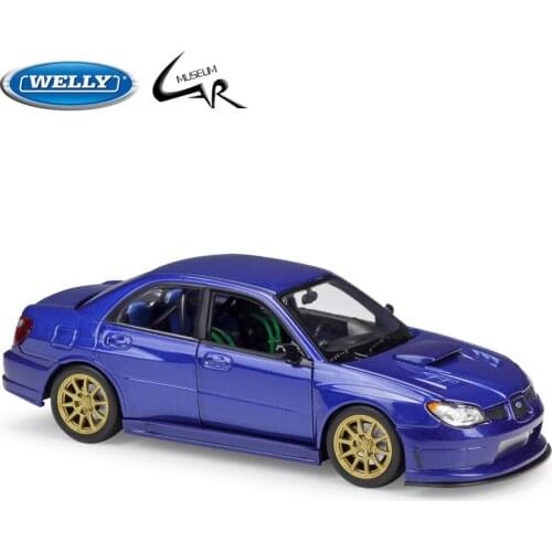 WELLY 1:24 Model Car Simulation Alloy Metal Toy Car Childrens Toy Gift Collection Model Toy Gifts SUBARU IMPREZA WRX STI