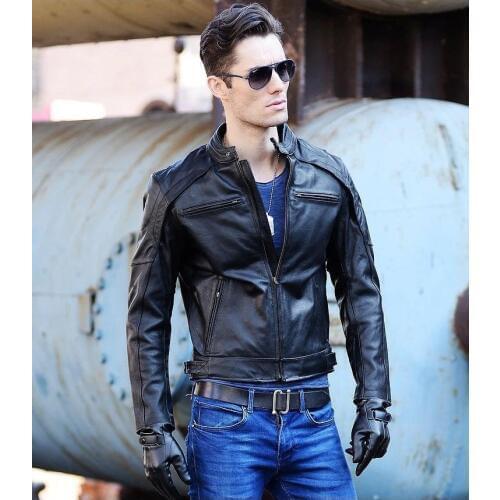 Free Shipping.DHl biker Brand winter fashion men genuine leather jacket clothing,cool slim jackets,man motorbiker warm coat