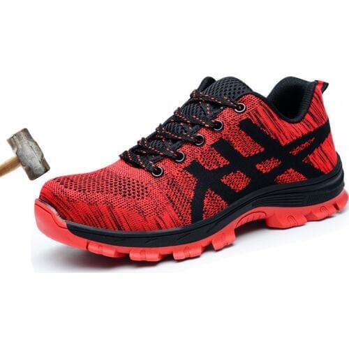 Best selling unbreakable safety shoes mens steel toe cap work shoes breathable summer tooling boots protection shoes large size