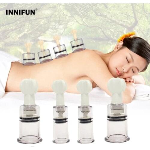 S/M Side Vacuum Cupping Cup Set Anti Cellulite Suction Cup Rotating Handle Transparent Cupping Therapy Massage Health Care Tool