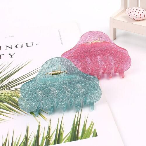 New Fashion Simple High quality acrylic shining Hair Clips for Girls Womens Hair Accessories Headdress