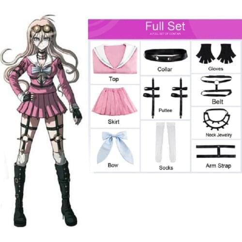 Costume Miu Iruma Cosplay Wigs Danganronpa V3:Killing Harmony Women Sailor Suit Halloween Carnival Uniform Sets Free Accessories