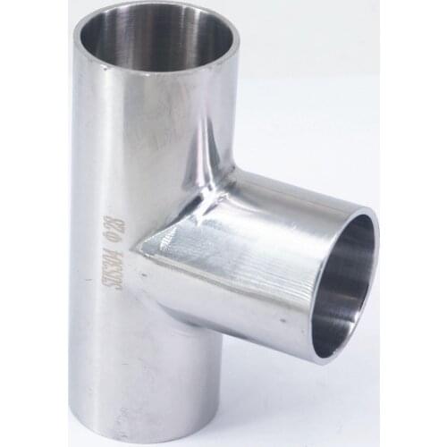 28mm O/D 304 Stainless Steel Sanitary Weld Tee Connector Pipe Fitting