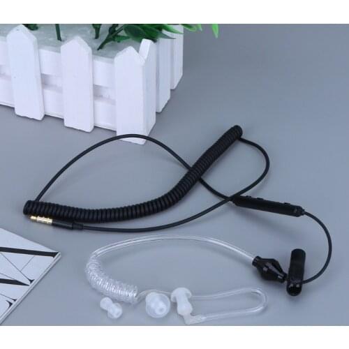 Sleep Headset Spiral Acoustic Hollow Air Tube 3.5mm Anti-radiation Headset Earphone With Mic