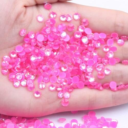 SS6-SS30 Luminous Rhinestones Glitter Glass Gem 3D Charm Flatback Strass Fluorescence Rose AB Color Nail Art Decorations