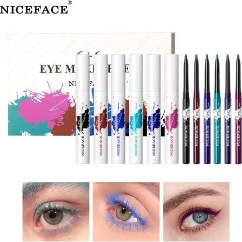 NICEFACE Mascara Liquid Eyeliner Pencil Eye Makeup Set Waterproof Long-lasting Thick Curling Sweat-proof Non-smudge Eyeliner Pen