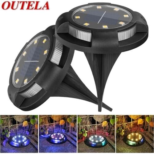 OUTELA Solar Underground Lights Outdoor Waterproof LED Garden Lawn Fixture Home Decorative For Stair Step Courtyard Garden Land