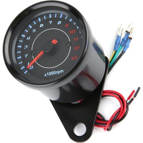 DC 12V Universal Motorcycle 0-13000rpm/min LED Backlight Tachometer Electronic Tach Meter Gauge for Honda Suzuki Yamaha Kawasaki