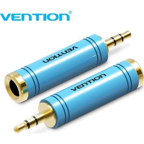 Vention New 1pcs Gold 3.5mm Male to 6.5mm Female Audio Adapter Jack Stereo Converter Cable For Microphone