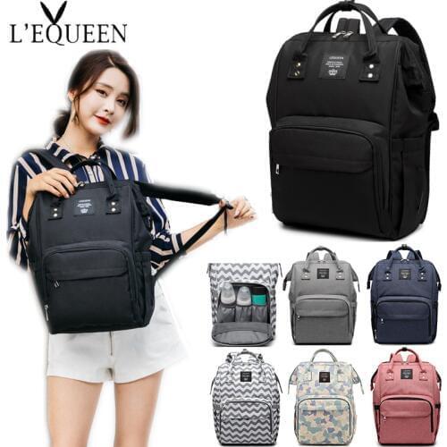 LEQUEEN Mummy Maternity Bag Nappy Nursing Bags Large Capacity Diaper Bag Fashion Women Travel Backpacks Baby Bag for Baby Care